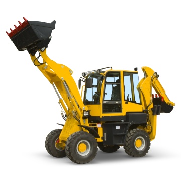 CE Certified Diesel Backhoe Loader with Articulated Front End Shovel Bucket