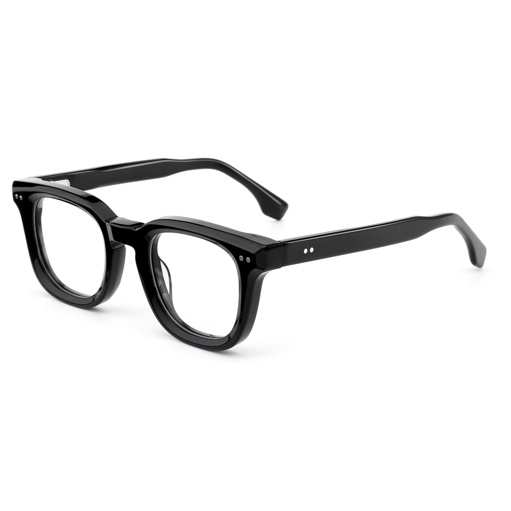 Black Acetate Modern Eyeglasses