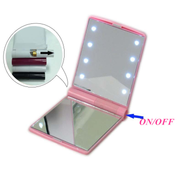 Mini LED LED Cahaya Cermin Perjalanan untuk Kosmetik dan Makeup