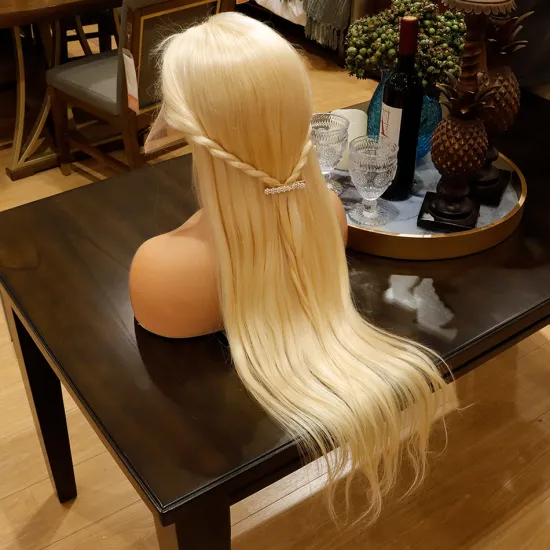 613 Full Lace Wig Human Hair, Brazilian 613 Blonde Full Lace Human Hair Wig,40 Inch 613 Virgin Hair Human Hair Full Lace Wig