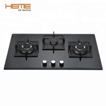 Built-in 3 Burner Tempered Glass Gas Stove (80cm)