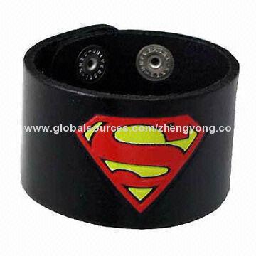 Top Cowhide Print Leather Handmade Bracelet, Customized Color, Prompt Delivery
