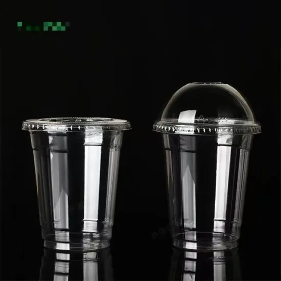 Transparent Disposable PET cups juice cups, yogurt cups milk tea cups