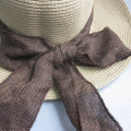 High Quality Ladies Paper Straw Hat With Bow tie