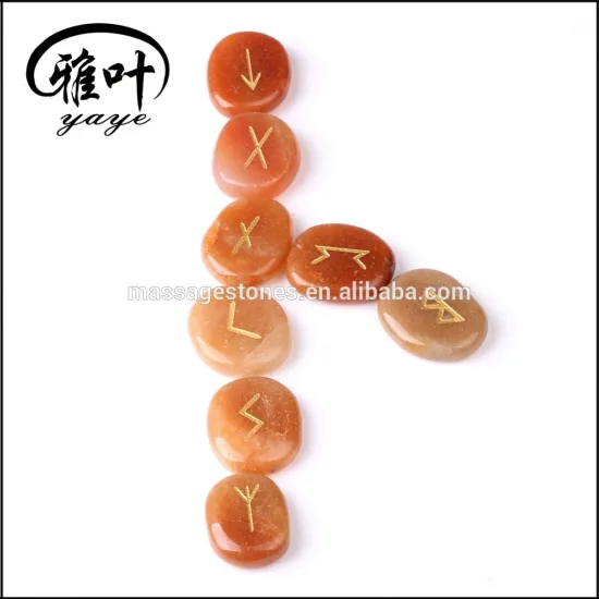 Natural Red Aventurine Rune Tumbled Stones for Sale