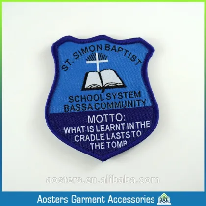 Custom badge chapter chest label children in kindergarten and elementary school woven badge