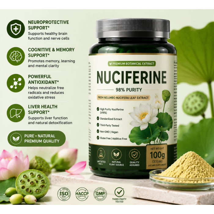 Extracto estandarizado de nuciferina de hoja de loto