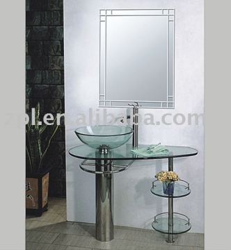 glass basin Bathroom Cabinet 6014
