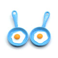 Newest Cute Blue Pink Fried Egg Pot 100pcs Mini Jewelry Bead Cute for Keychain Necklace Phone Case Pendant