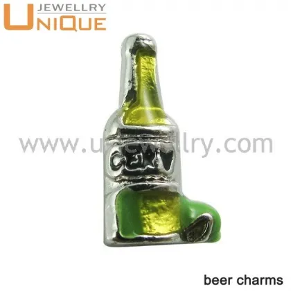 China custom metal charm, allry wine charm