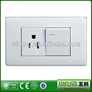 Festival Double Wall Switch With 2 Pole Socket