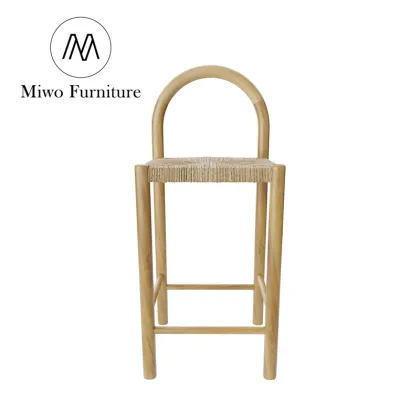 Outdoor French Medieval Solid Wood Vine Bar Stool