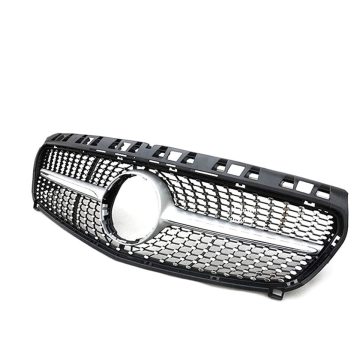Diamond Grille ABS Front Bumper Car Grills för Mercedes-Benz A-Class Series W176 2013-2015