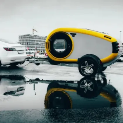 camper 4x4 yellow folding tent trailer van camper