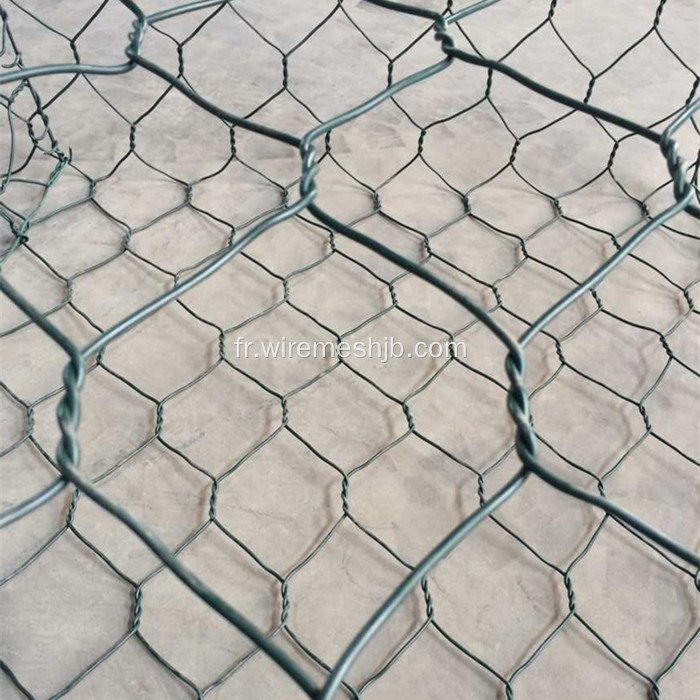 Boîte enduite de Gabion de maille hexagonale de PVC