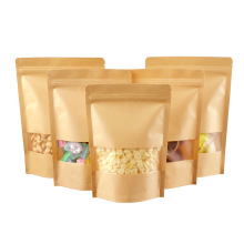 kraft paper bag with zipper stand up pouch