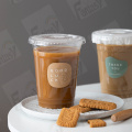 Coffee PET Plastic Cups With Lids Transparent Cold Drinking Coffee PET Plastic Cups Factory