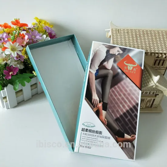 Printing Cardboard Foldable Gift Silk Stocking Packaging Box