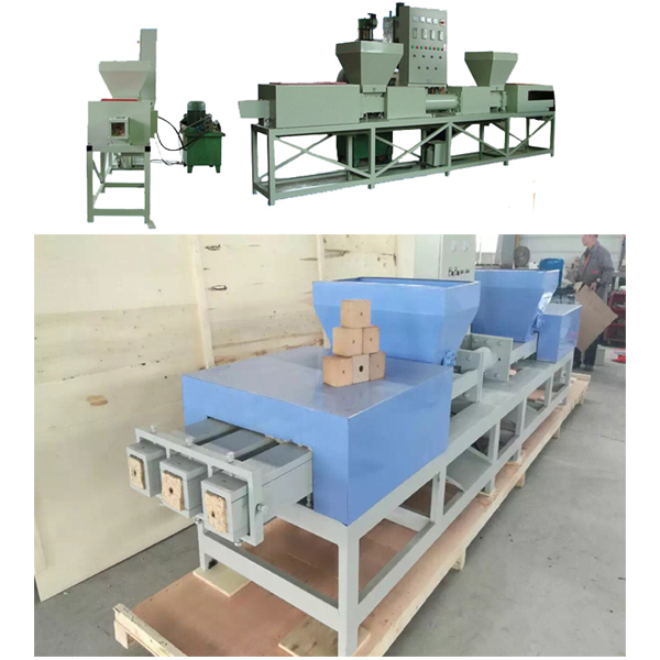 Double or three head wood pallet making machine