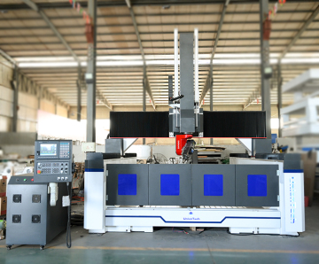 5 Axis CNC Router for Polystyrene Foam Sculptures with Italy Spindle and Syntec Control