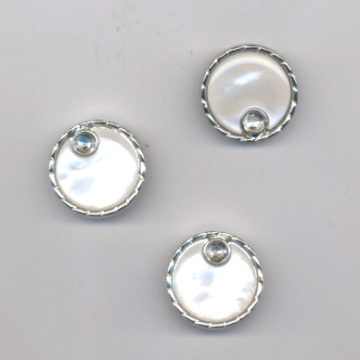 Fashion Plastic/Resin Pearl Diamont Combitation High Button