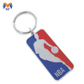 Custom design soft enamel sport metal keychain