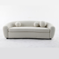 Velvet Modern Teddy 3 Seater Curved Sofa