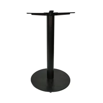 Round Base Black Flat Cast Iron Table Base