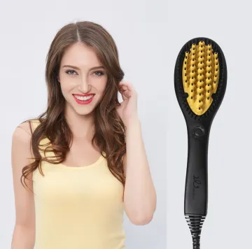 Hair Brush Nano Straightener