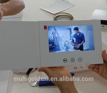 China factory supply competitive price 7 inch lcd advertising brochure/lcd video Brochure