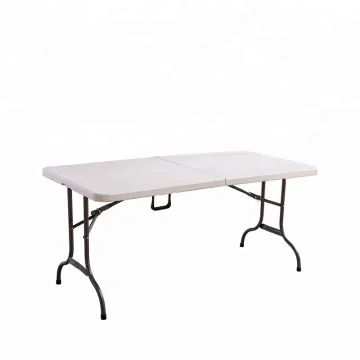 Wholesale White Rectangular Folding Plastic Table for Catering, Banquet, Picnic, and Outdoor Use in Hotels