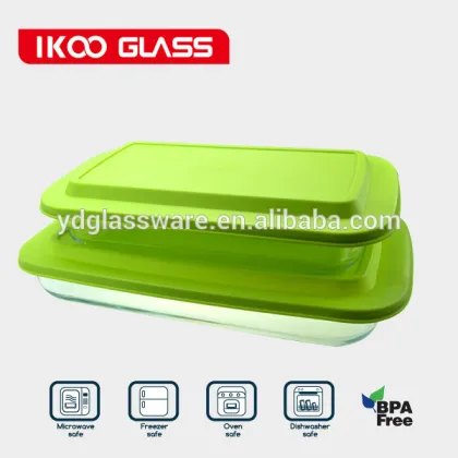 Microwave oven safe glass baking pan baking dish