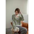 Autumn wool embroidered knit sweater cardigan coat