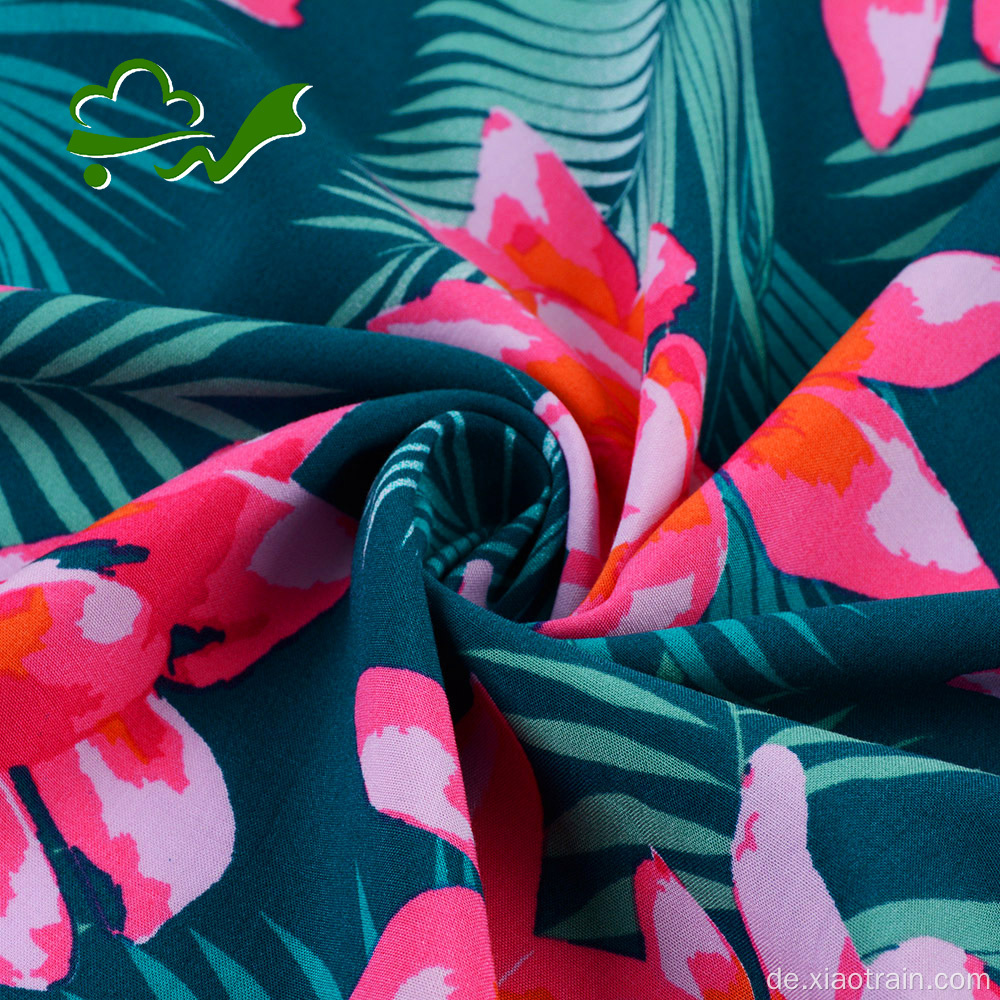 Günstiger Verkauf Custom gewebter hawaiianer print Rayon Stoff für Kleid