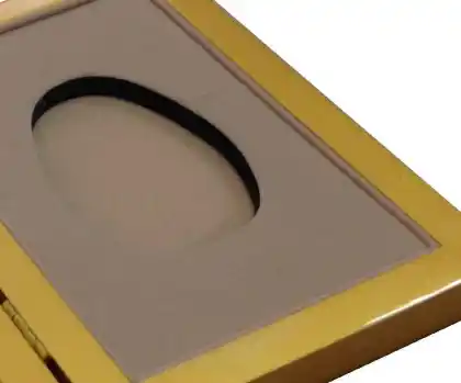 Luxurious Golden Bank Wooden Anniversary Medal Box