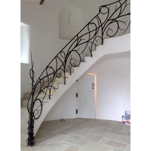 Minimalist Wrought Iron Handrails For Stairs Interior