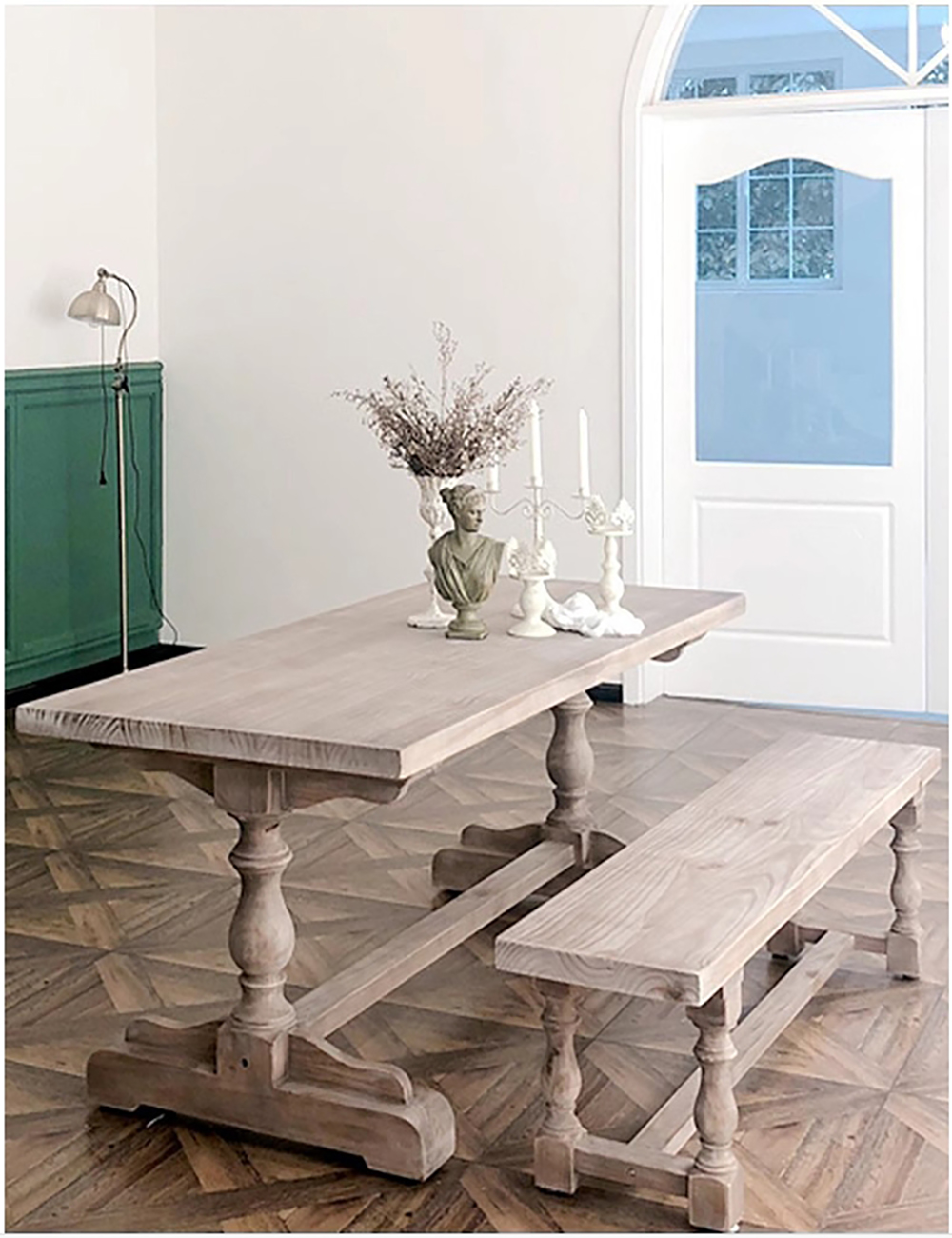 6 kitchen solid wood table classical restaurant table