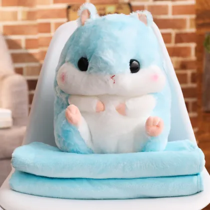 2021 Bestselling Custom Stuffed Hamster Plush Toys with Blanket