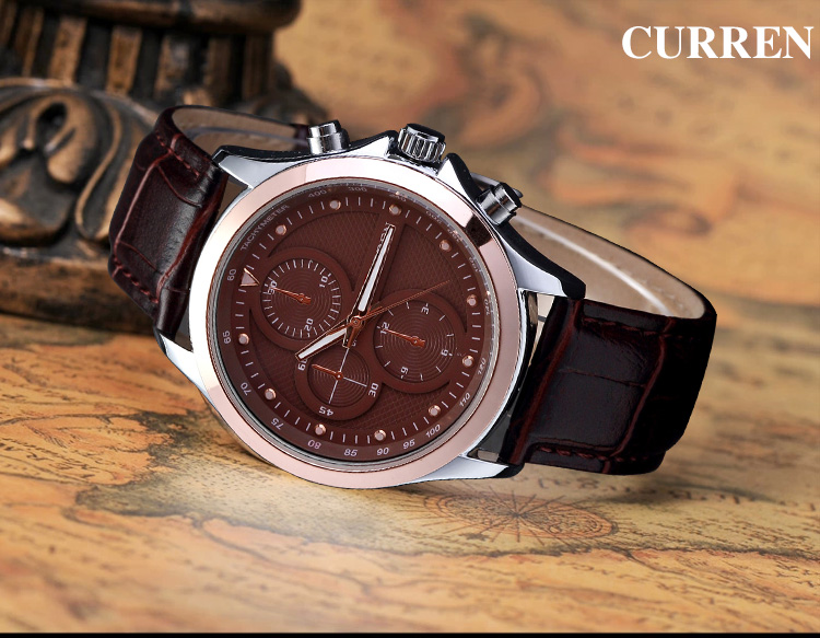 curren diamond master men watch japan movt quartz wristwatch