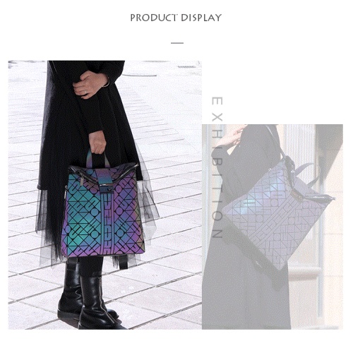 Handbags Womens Geometric Luminous Backpack