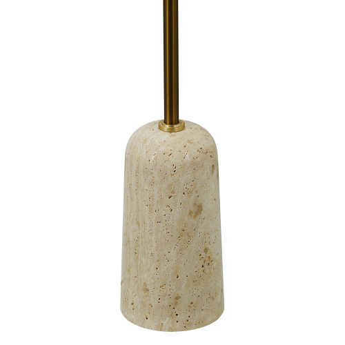 Candeeiros de pé elegantes em cone usando pedra natural de caverna