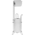 Metal Standing Toilet Paper Holder Stand and Dispenser