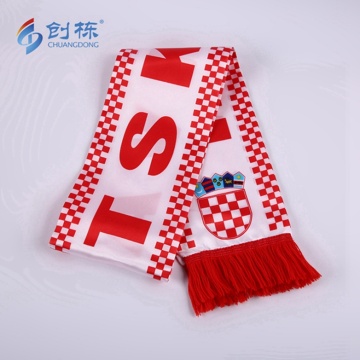Skräddarsydd fotbollsfärgad scarf av hög kvalitet