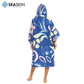 Seaskin Custom Pattern Women's Surf Changing Towel Poncho