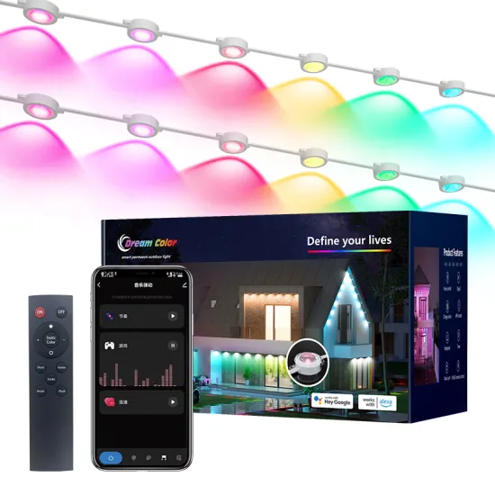 100ft 60 LED Waterproof RGB Outdoor Christmas Decoration String Lights for Eaves and Points