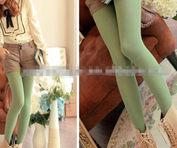 Lady green plain tight 2014 hot selling lady tights