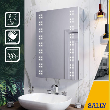 Bathroom Furniture Wall Hung Storage LED Mirror Cabinet