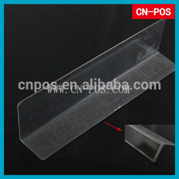displayed plastic divider with magnet tape for stores
