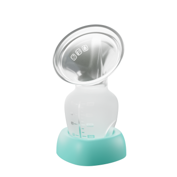 Hands-Free Food Grade BPA Free Silicone Breast Milk Pump Set with Lid