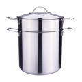 2-layer large steamer pot with glass lid kitchenware